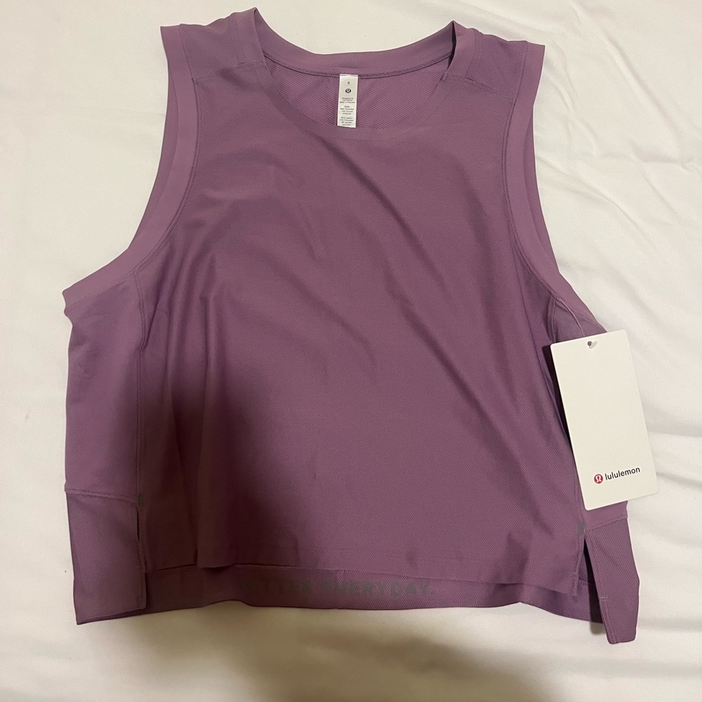 Lululemon mesh back crop train tank new